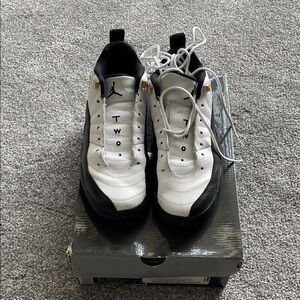 Jordan Men's White and Black Sneakers